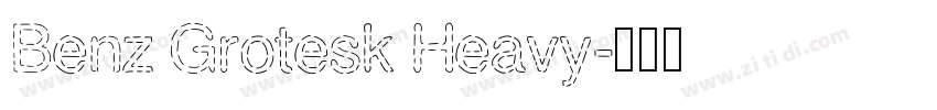 Benz Grotesk Heavy字体转换